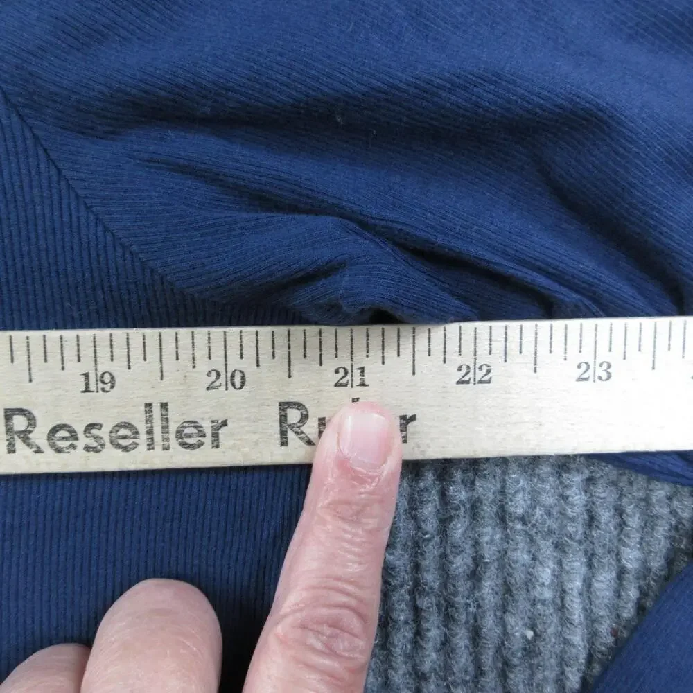 Banana Republic Sweater Womens XL Blue Pullover Mock Neck Tight-Knit Stretch NWT